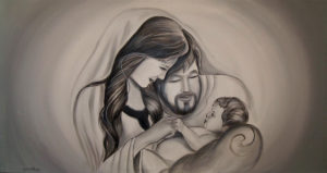 Sacra famiglia 120x60