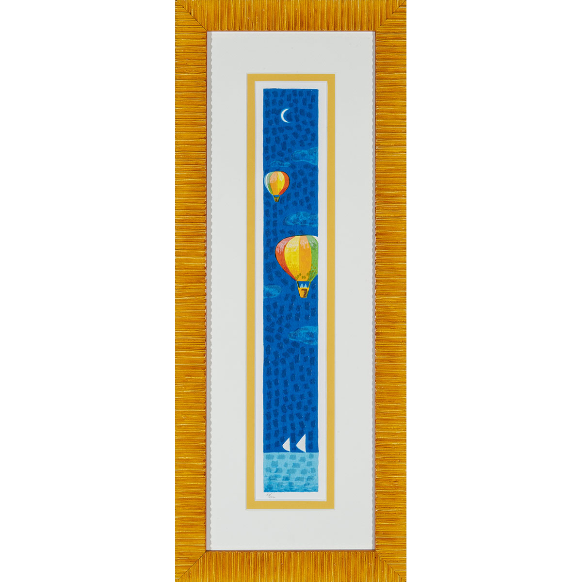 Mimmo Sciarrano - Volando Sul Mare - Serigrafia Polimaterica 27x68cm