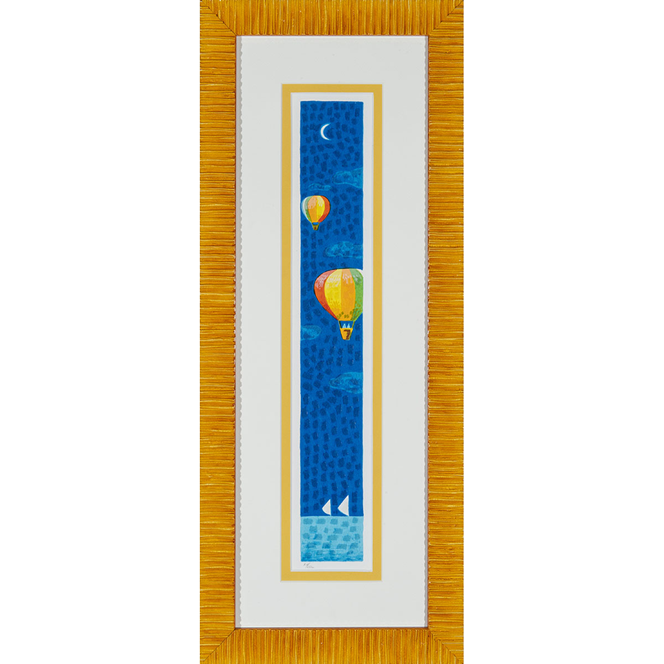 Mimmo Sciarrano – Volando sul mare – Serigrafia polimaterica 27x68cm