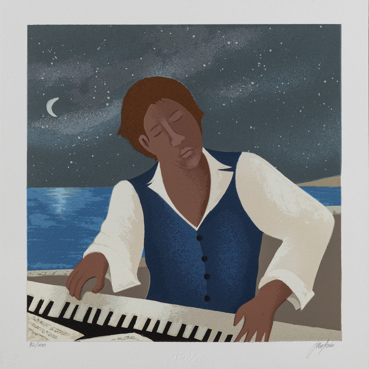 Renato Sciolan – Il Pianista Delle Stelle – Serigrafia 33×33