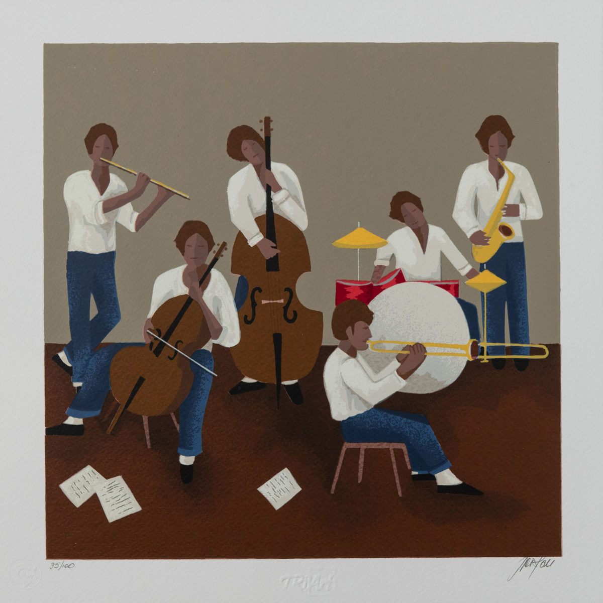 Renato Sciolan – Jazz Band – Serigrafia 33×33