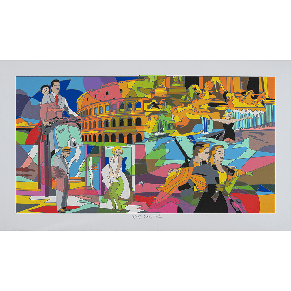 Ugo Nespolo – Movie Time – Serigrafia 70×120