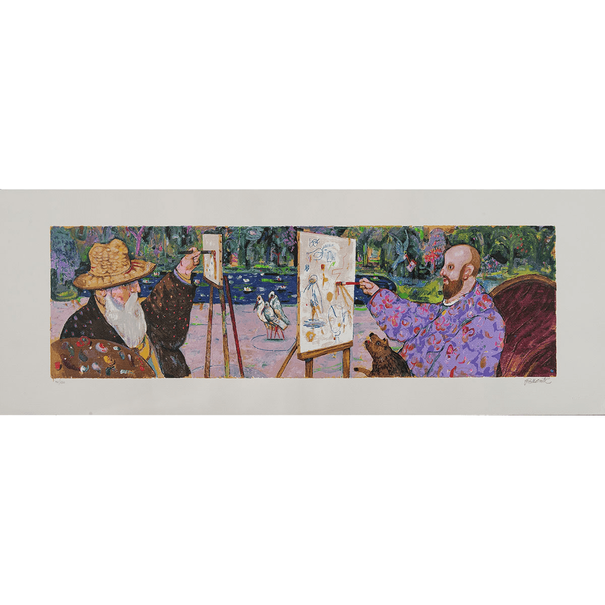 Antonio Possenti – A Giverny – Serigrafia Polimaterica 45×120