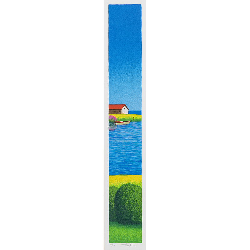 Arturo Fiorentini - In riva al mare serigrafia 8,5x50 cm