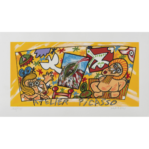 Bruno Donzelli - Atelìer Picasso Serigrafia 70x40 Cm